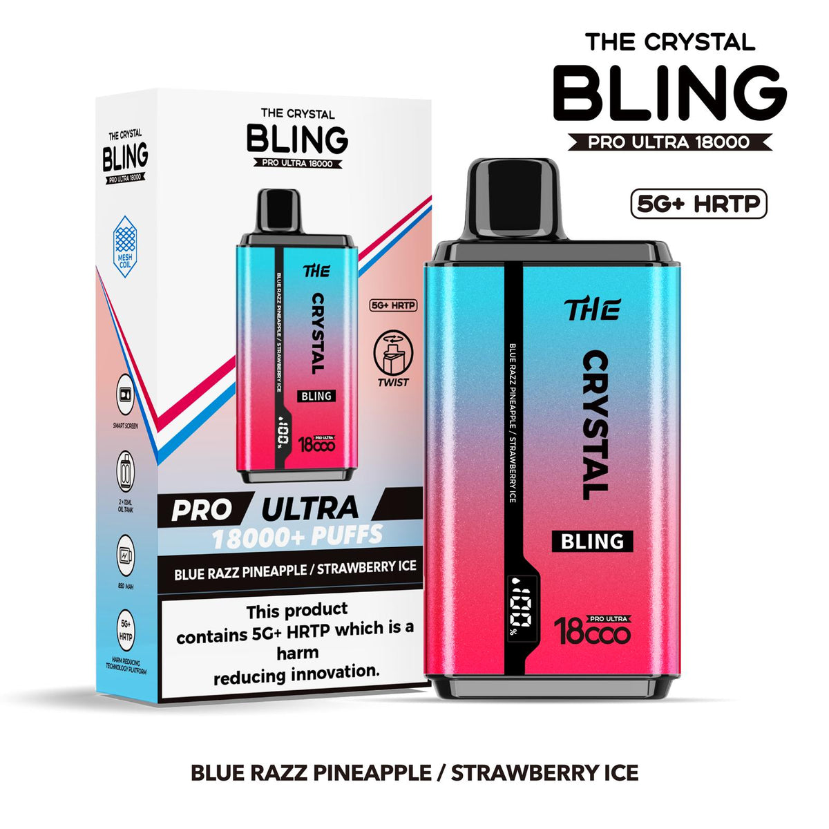 The Crystal Bling Pro Ultra 18000 Disposable Vape - Clouds Vapes