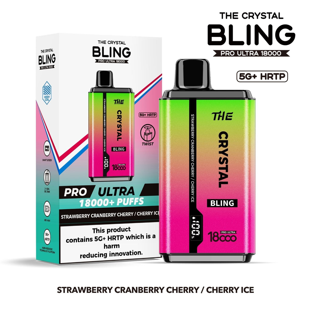 The Crystal Bling Pro Ultra 18000 Disposable Vape - Clouds Vapes