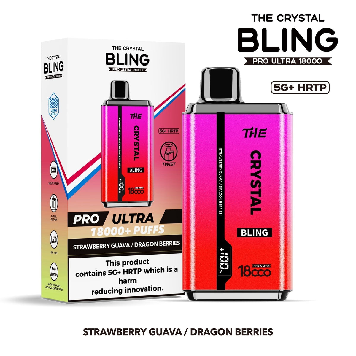 The Crystal Bling Pro Ultra 18000 Disposable Vape - Clouds Vapes