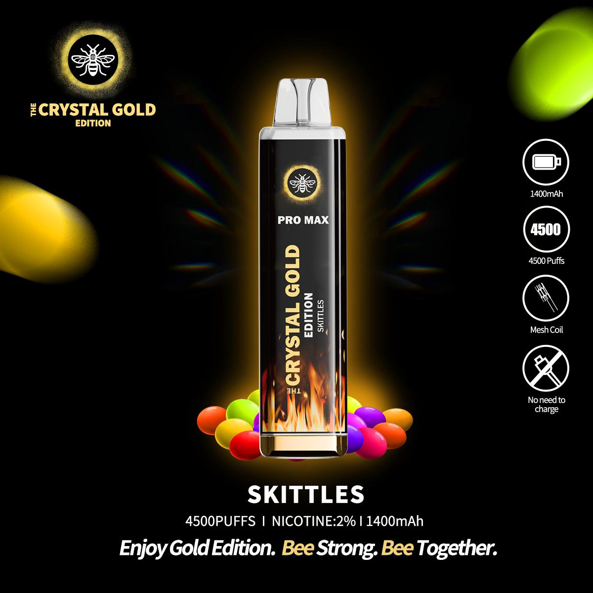 The Crystal Pro Max Gold Edition 4500 Puffs Disposable Vape - Clouds Vapes