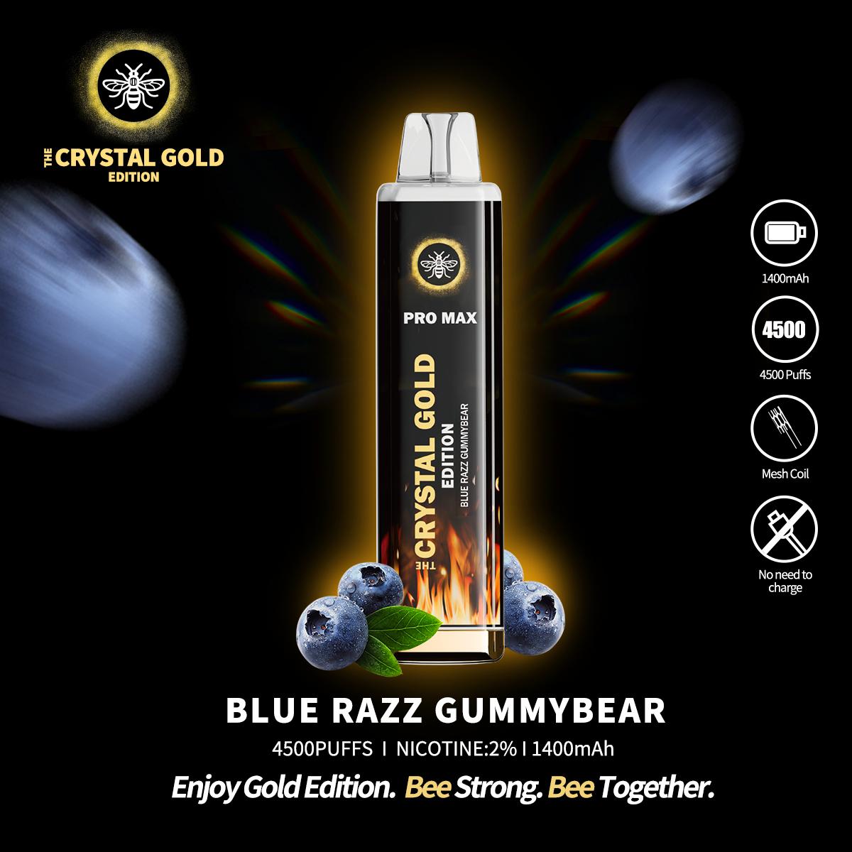 The Crystal Pro Max Gold Edition 4500 Puffs Disposable Vape - Clouds Vapes