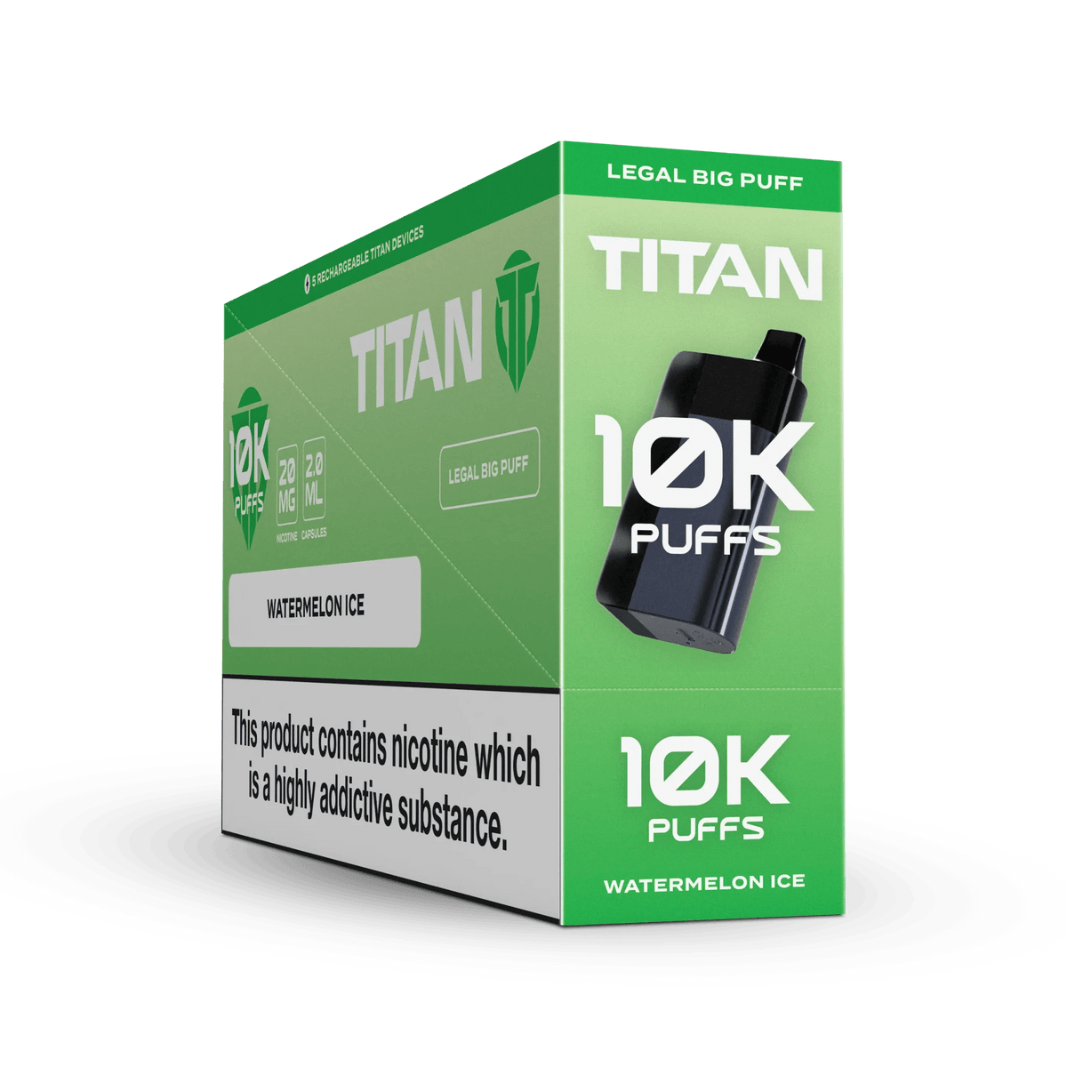 Titan 10K Puffs Disposable Vape Pod Kit Box of 5 - Clouds Vapes