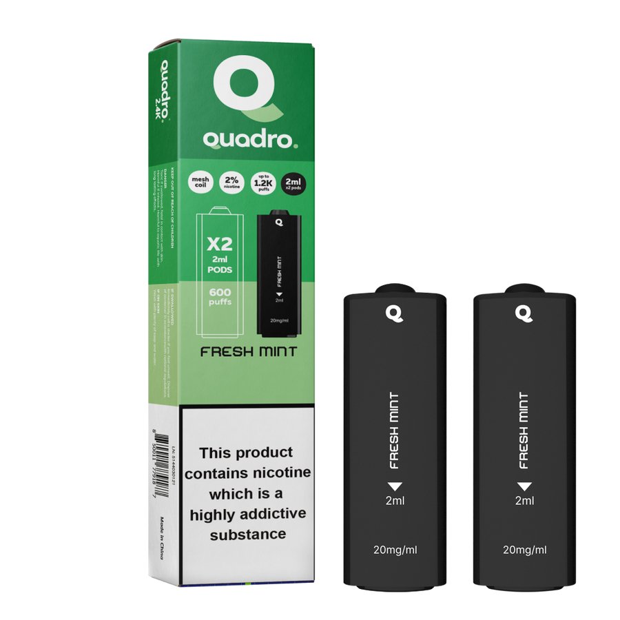 4 in 1 Quadro 2400 Puffs Replacement Pods - Clouds Vapes