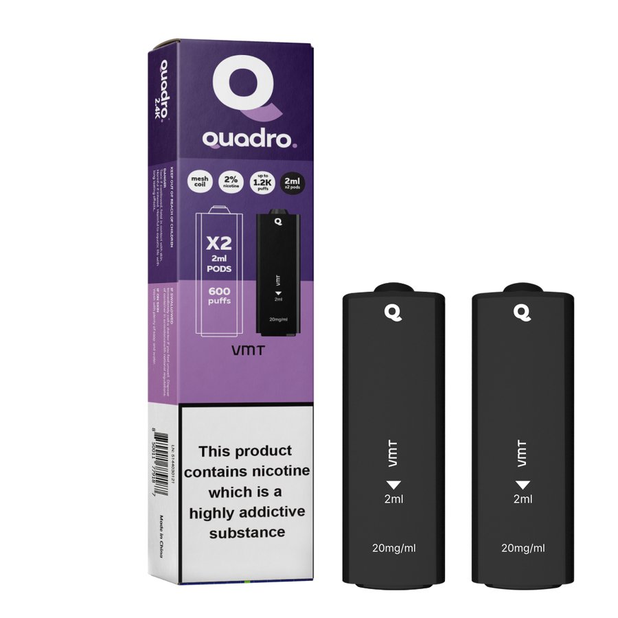 4 in 1 Quadro 2400 Puffs Replacement Pods - Clouds Vapes