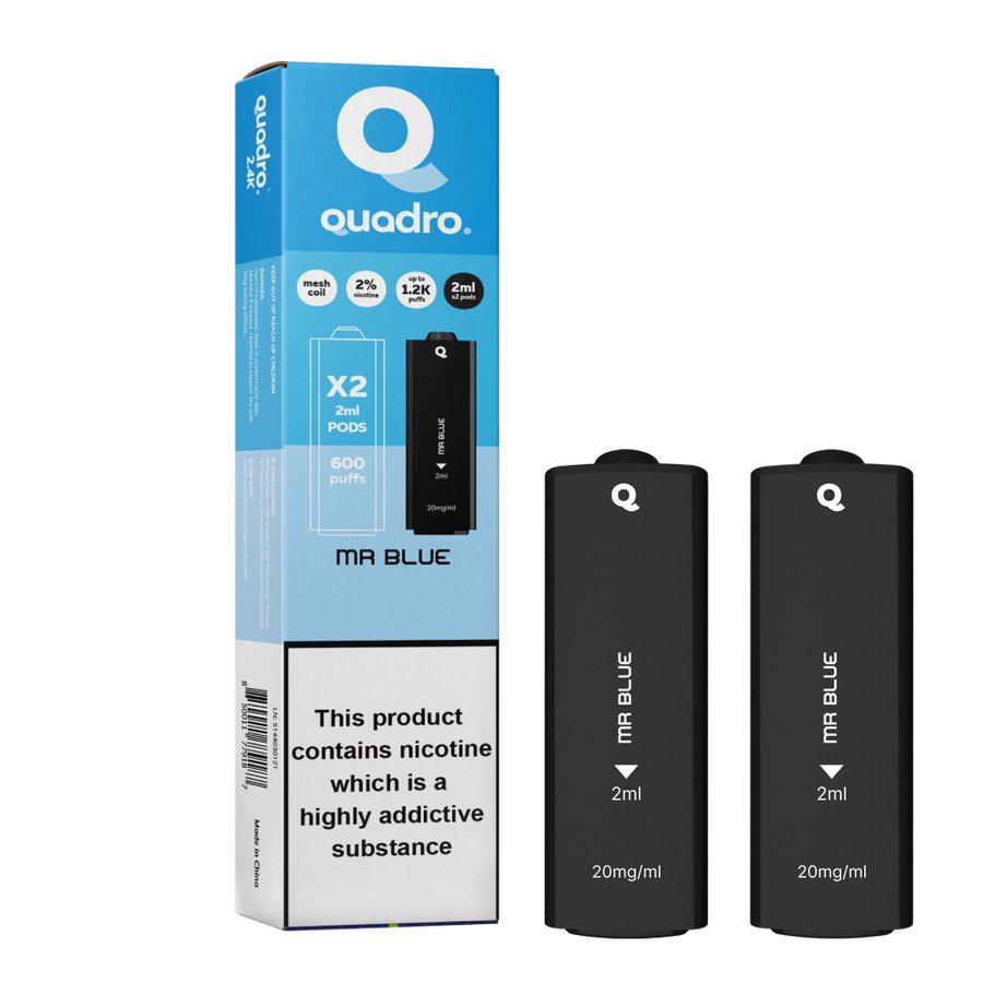 4 in 1 Quadro 2400 Puffs Replacement Pods - Clouds Vapes