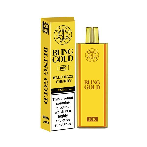 Bling Gold 10000 Disposable Vape Puff Pod Bar Pack of 10 - Clouds Vapes