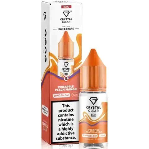 Crystal Clear 10ml Nic Salts - Wolfvapes.co.uk-Apple Peach