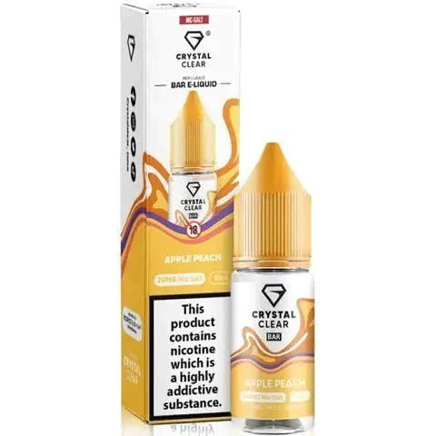 Crystal Clear 10ml Nic Salts - Wolfvapes.co.uk-Apple Peach