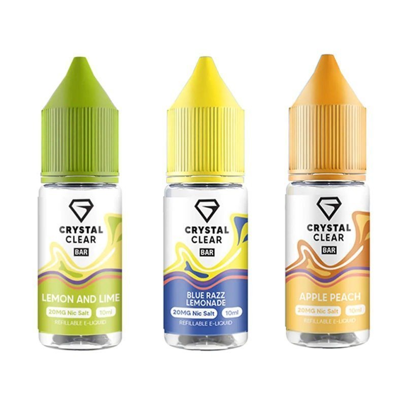 Crystal Clear 10ml Nic Salts - Wolfvapes.co.uk-Apple Peach