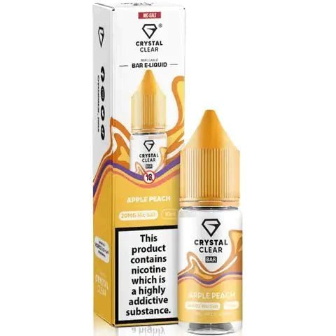 Crystal Clear Nic Salts 10ml- Pack of 10 - Wolfvapes.co.uk-Apple Peach