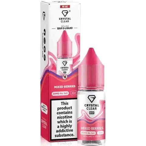 Crystal Clear Nic Salts 10ml- Pack of 10 - Wolfvapes.co.uk-Mixed Berries