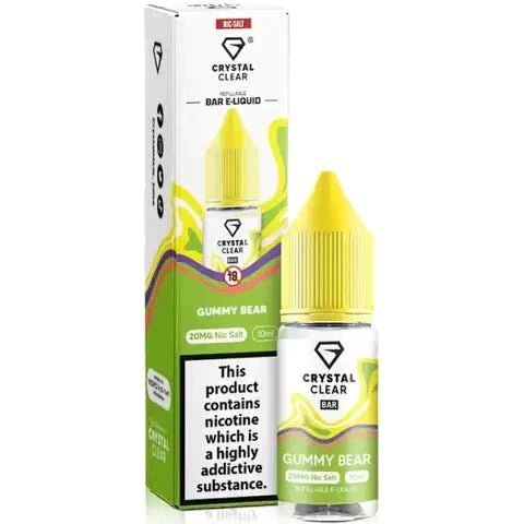 Crystal Clear Nic Salts 10ml- Pack of 10 - Wolfvapes.co.uk-Gummy Bear