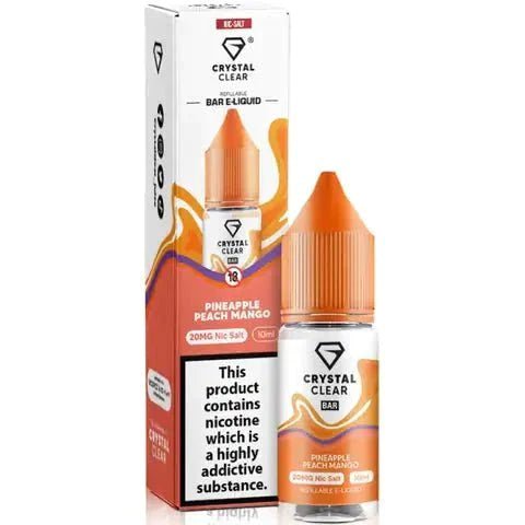 Crystal Clear Nic Salts 10ml- Pack of 10 - Wolfvapes.co.uk-Pineapple Peach Mango