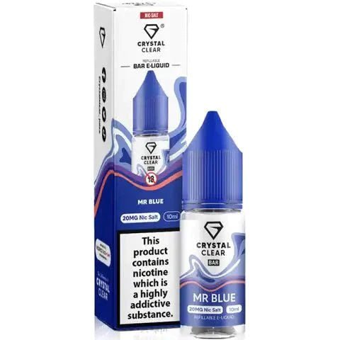 Crystal Clear Nic Salts 10ml- Pack of 10 - Wolfvapes.co.uk-Mr Blue