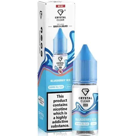 Crystal Clear Nic Salts 10ml- Pack of 10 - Wolfvapes.co.uk-Blueberry Ice