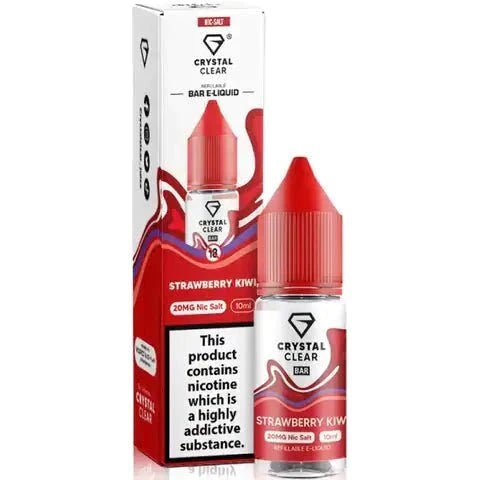 Crystal Clear Nic Salts 10ml- Pack of 10 - Wolfvapes.co.uk-Strawberry Kiwi