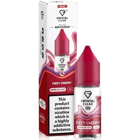 Crystal Clear Nic Salts 10ml- Pack of 10 - Wolfvapes.co.uk-Fizzy Cherry