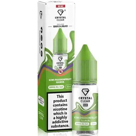 Crystal Clear Nic Salts 10ml- Pack of 10 - Wolfvapes.co.uk-Kiwi Passionfruit Guava