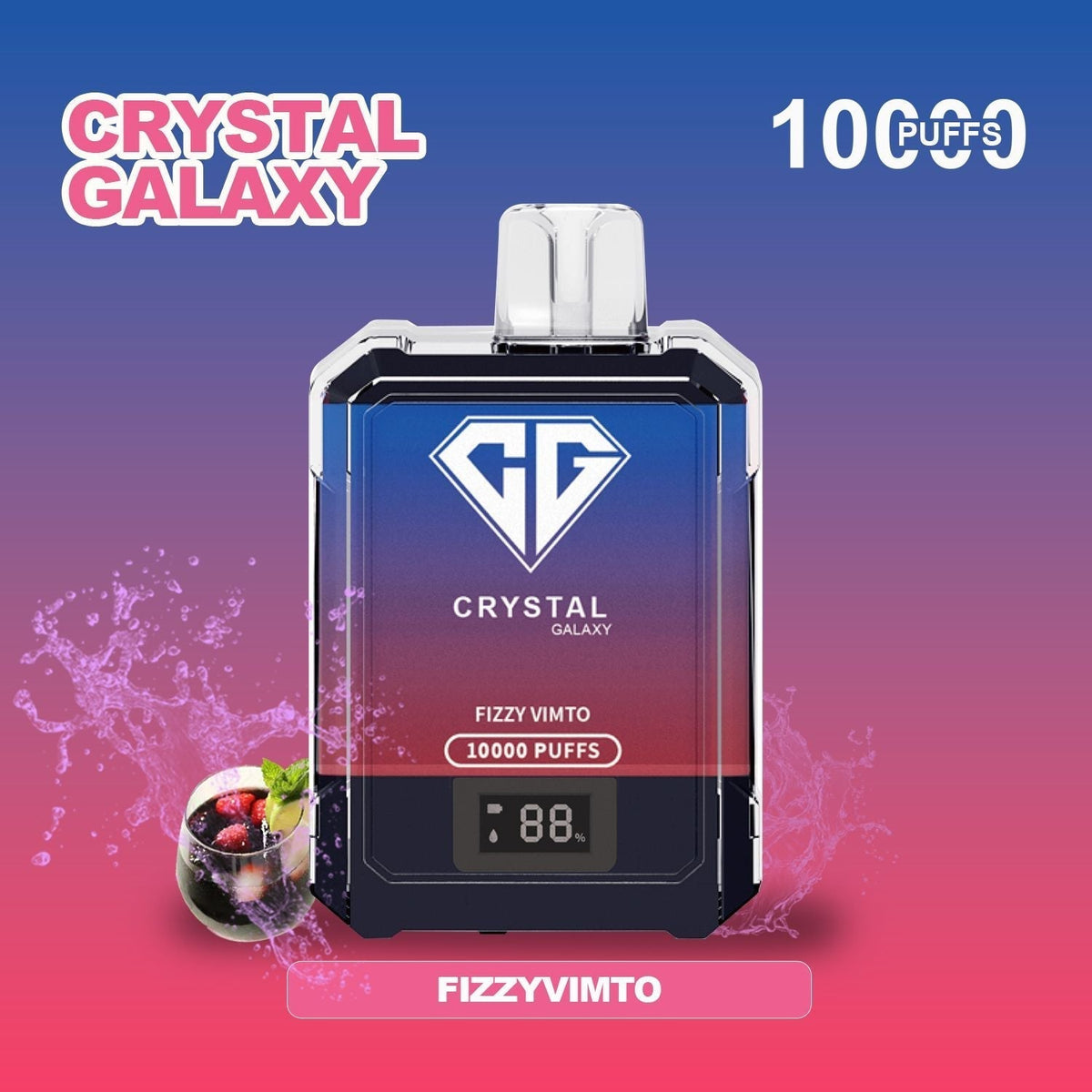 Crystal Galaxy 10000 Puffs Disposable Vape Pod Box of 10 #Simbavapes#