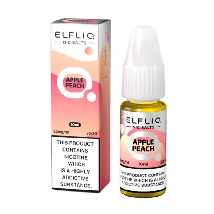 Elf Bar Elfliq 10ml Nic Salt - Box of 10 - Wolfvapes.co.uk-Apple Peach