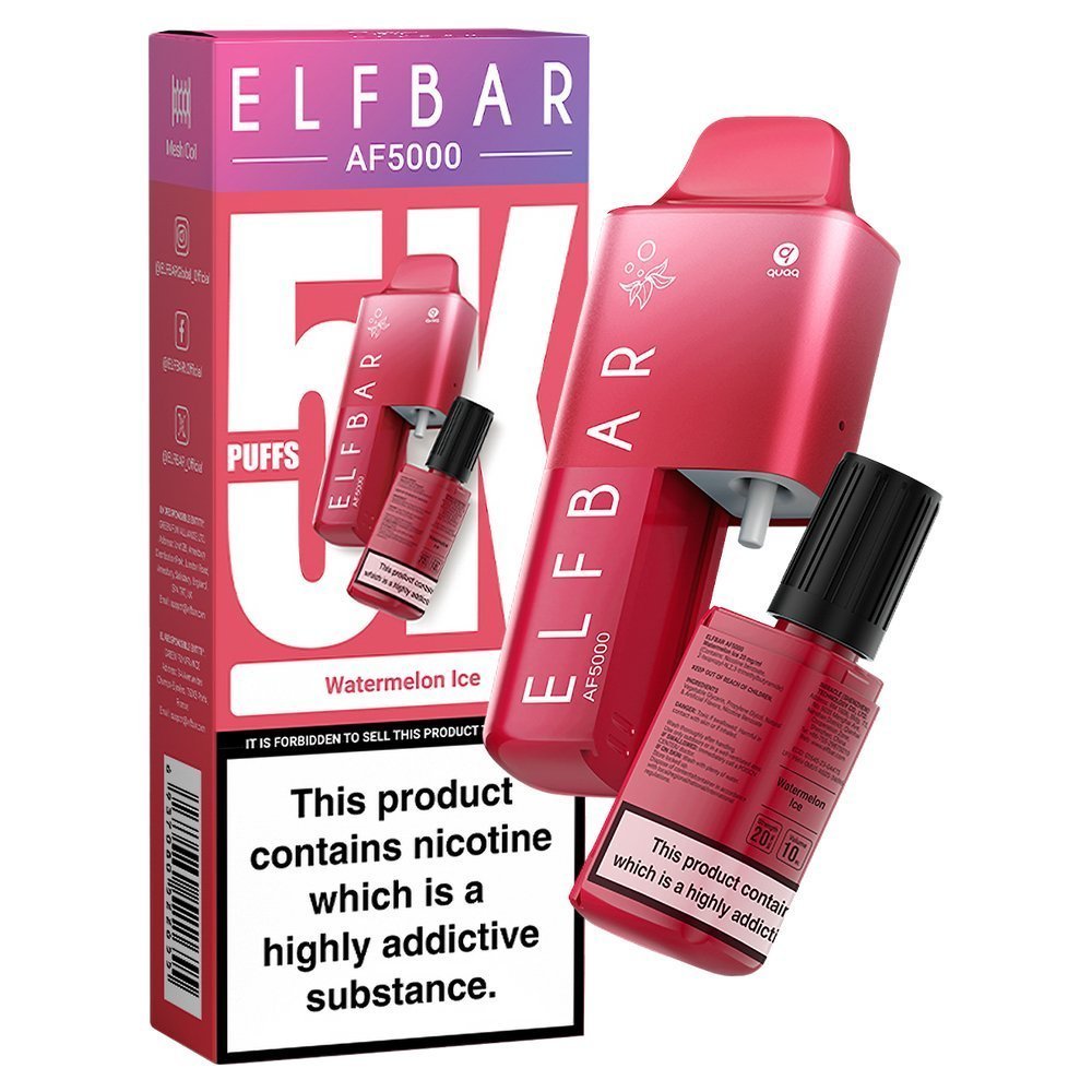 Elfbar AF5000 Puffs Disposable Vape Device - Box of 5 - Clouds Vapes