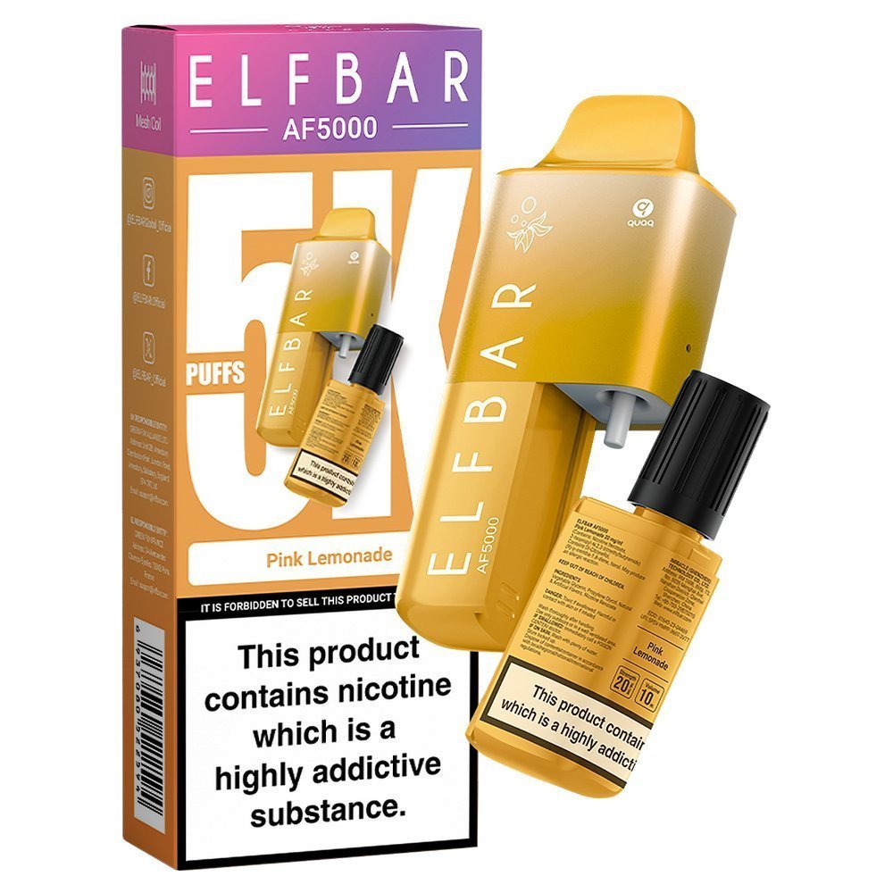 Elfbar AF5000 Puffs Disposable Vape Device - Box of 5 - Clouds Vapes