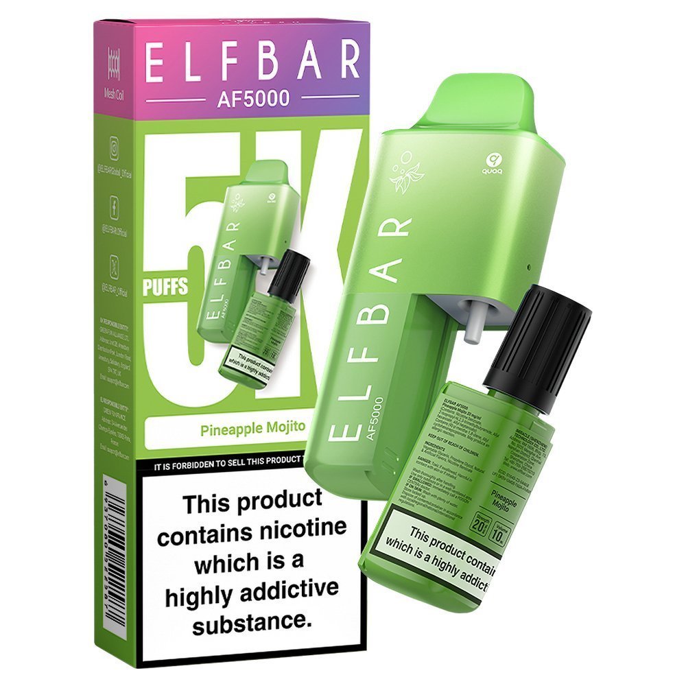 Elfbar AF5000 Puffs Disposable Vape Device - Box of 5 - Clouds Vapes