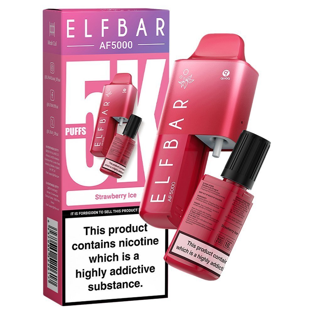 Elfbar AF5000 Puffs Disposable Vape Device - Box of 5 - Clouds Vapes