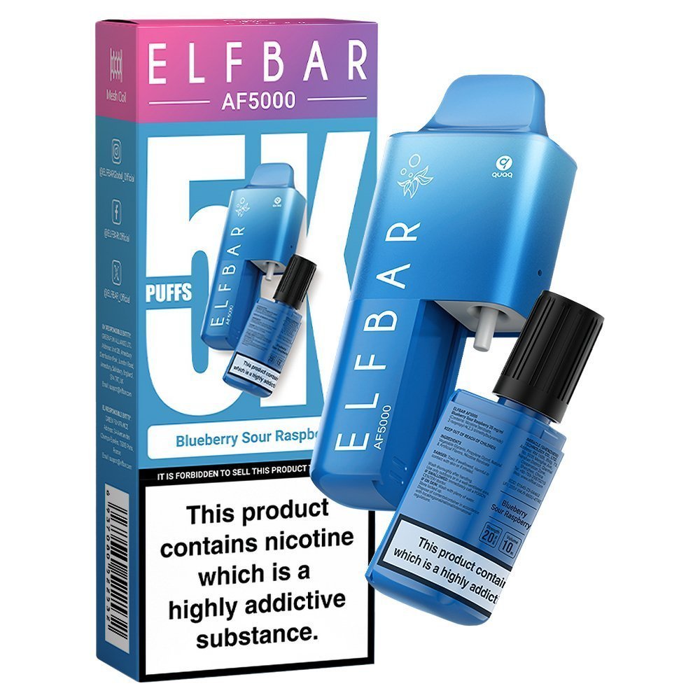 Elfbar AF5000 Puffs Disposable Vape Device - Box of 5 - Clouds Vapes