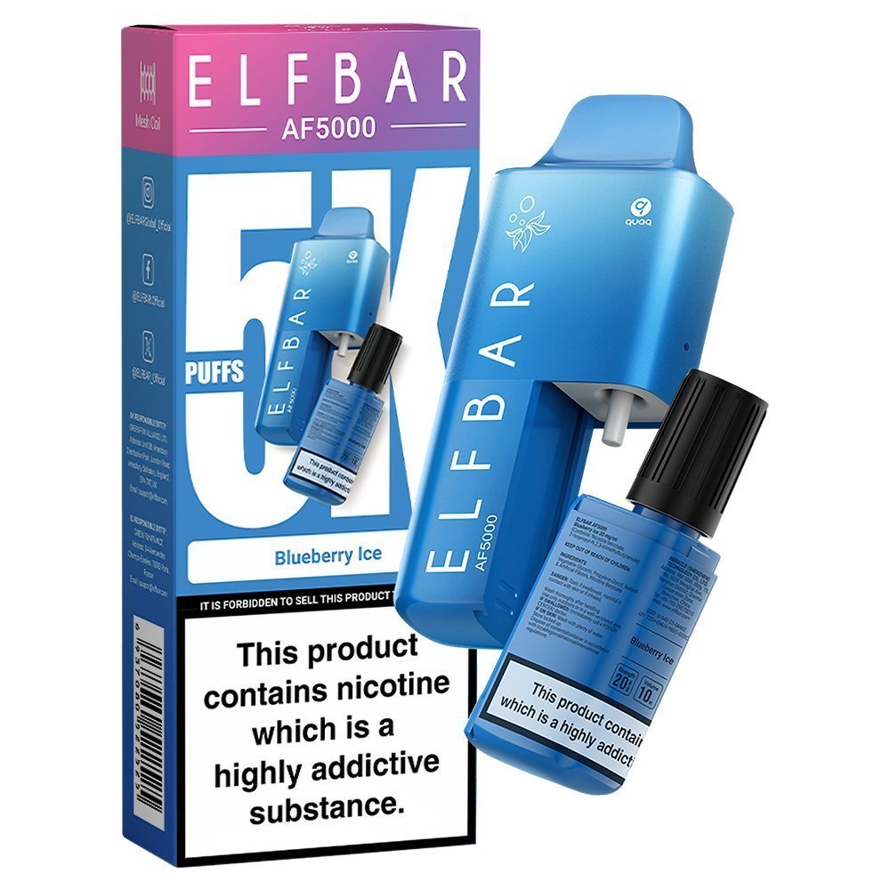 Elfbar AF5000 Puffs Disposable Vape Device - Box of 5 - Clouds Vapes