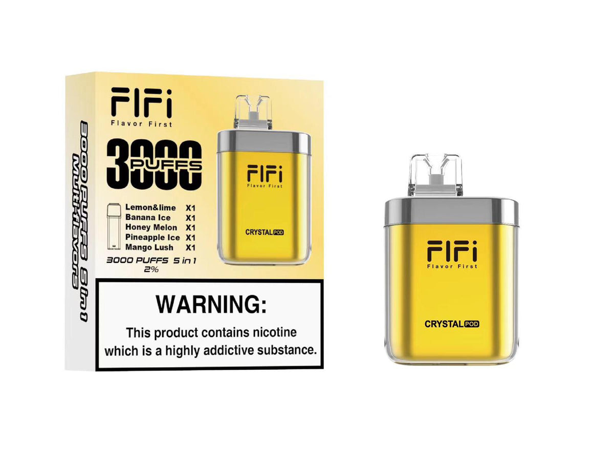 FiFi Crystal Pod 3000 Puffs Disposable Vape Pod 5 in 1 - Box of 5 - Clouds Vapes