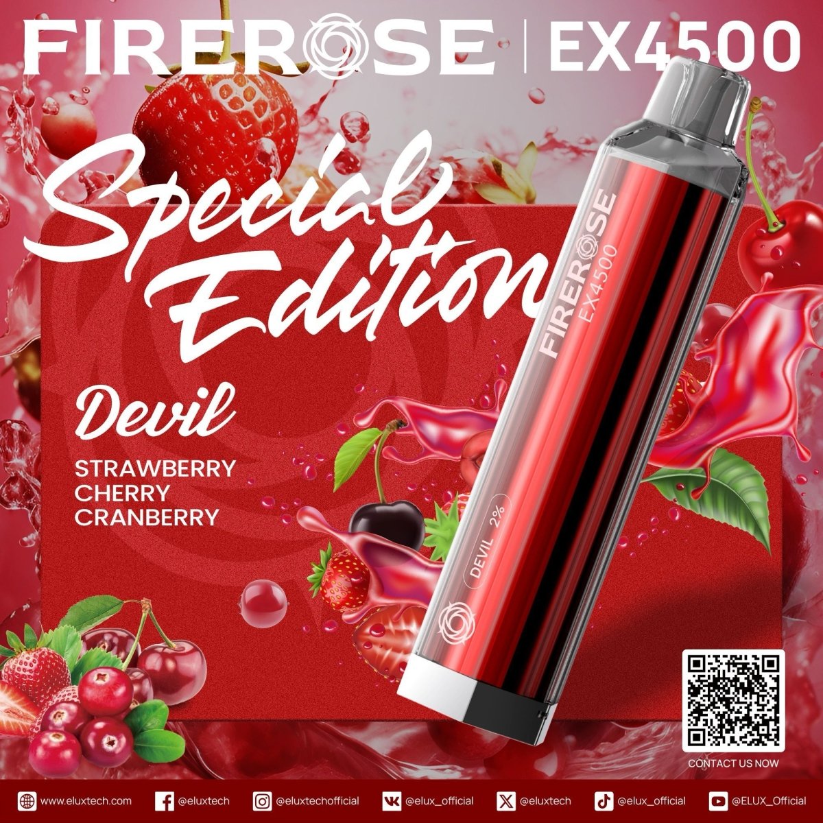 Firerose 4500 Puffs Special Edition Disposable Vape (Box of 10) - Clouds Vapes