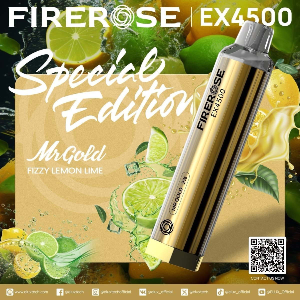 Firerose 4500 Puffs Special Edition Disposable Vape (Box of 10) - Clouds Vapes