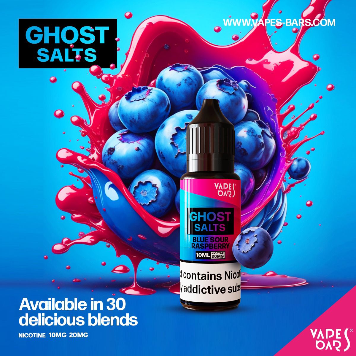 GHOST 3500 Nic Salts 10ml - Box of 10 - Clouds Vapes