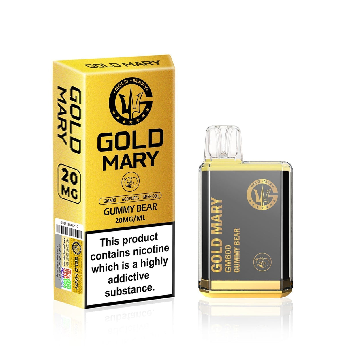 Gold Mary GM600 Disposable Vape Puff Bar Pod - Clouds Vapes