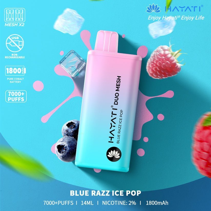 Hayati Duo Mesh 7000 Puffs Disposable Vape Bar Pod Kit - Clouds Vapes