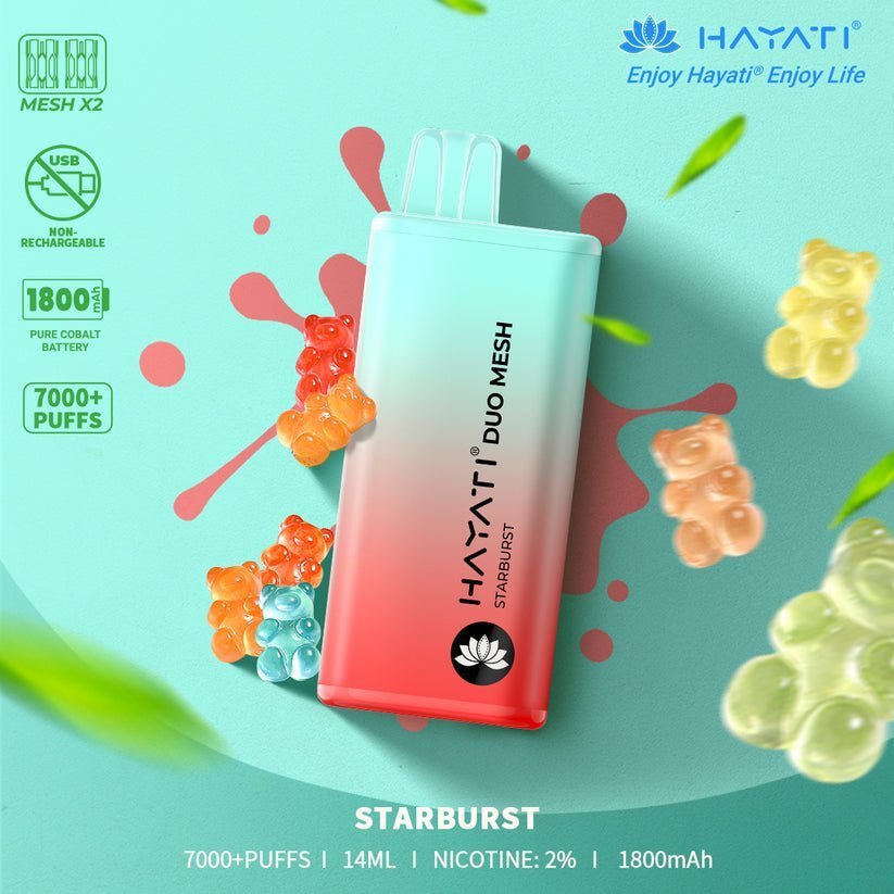 Hayati Duo Mesh 7000 Puffs Disposable Vape Bar Pod Kit - Clouds Vapes