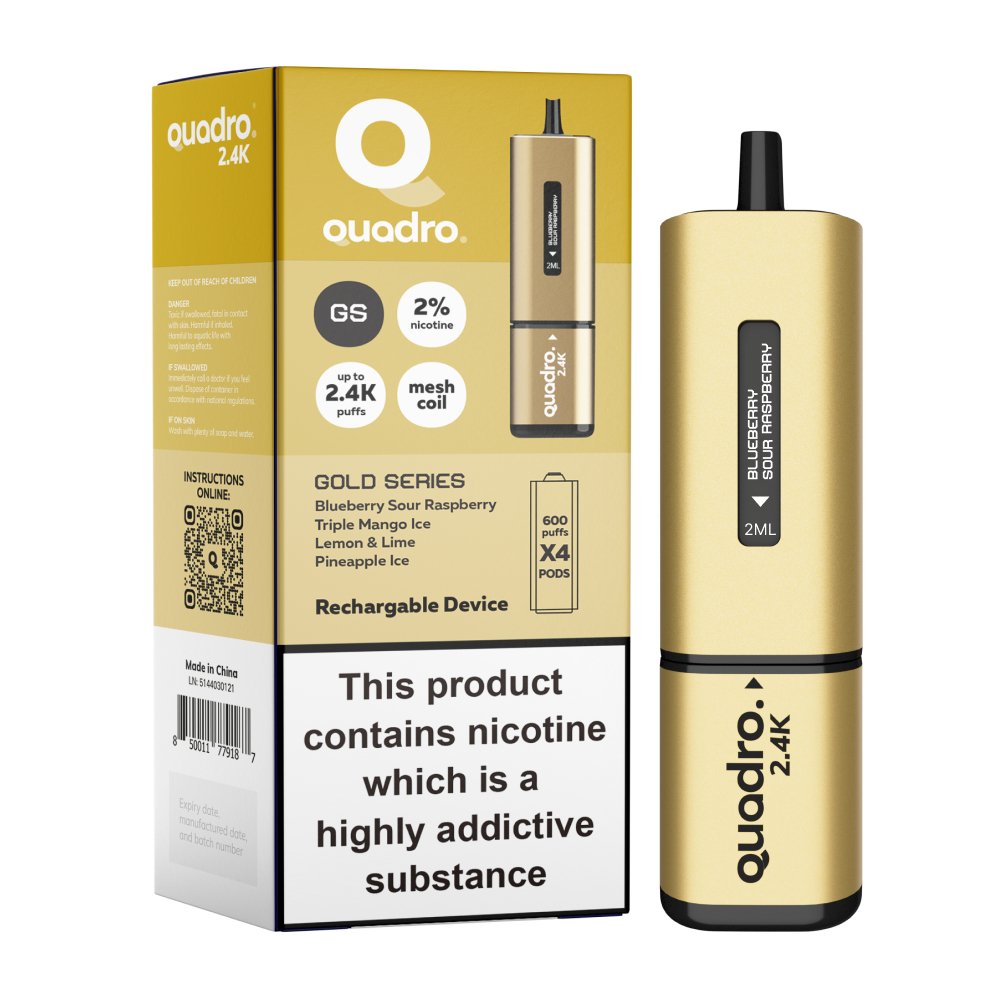 Quadro 2400 Puffs 4 in 1 Disposable Vape Device - Clouds Vapes