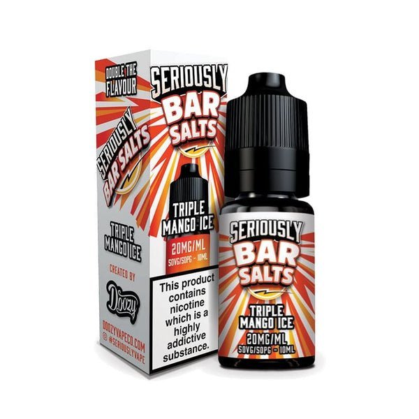 Seriously Bar Salt E-liquids Nic Salts-10ml- Box of 10 - Clouds Vapes